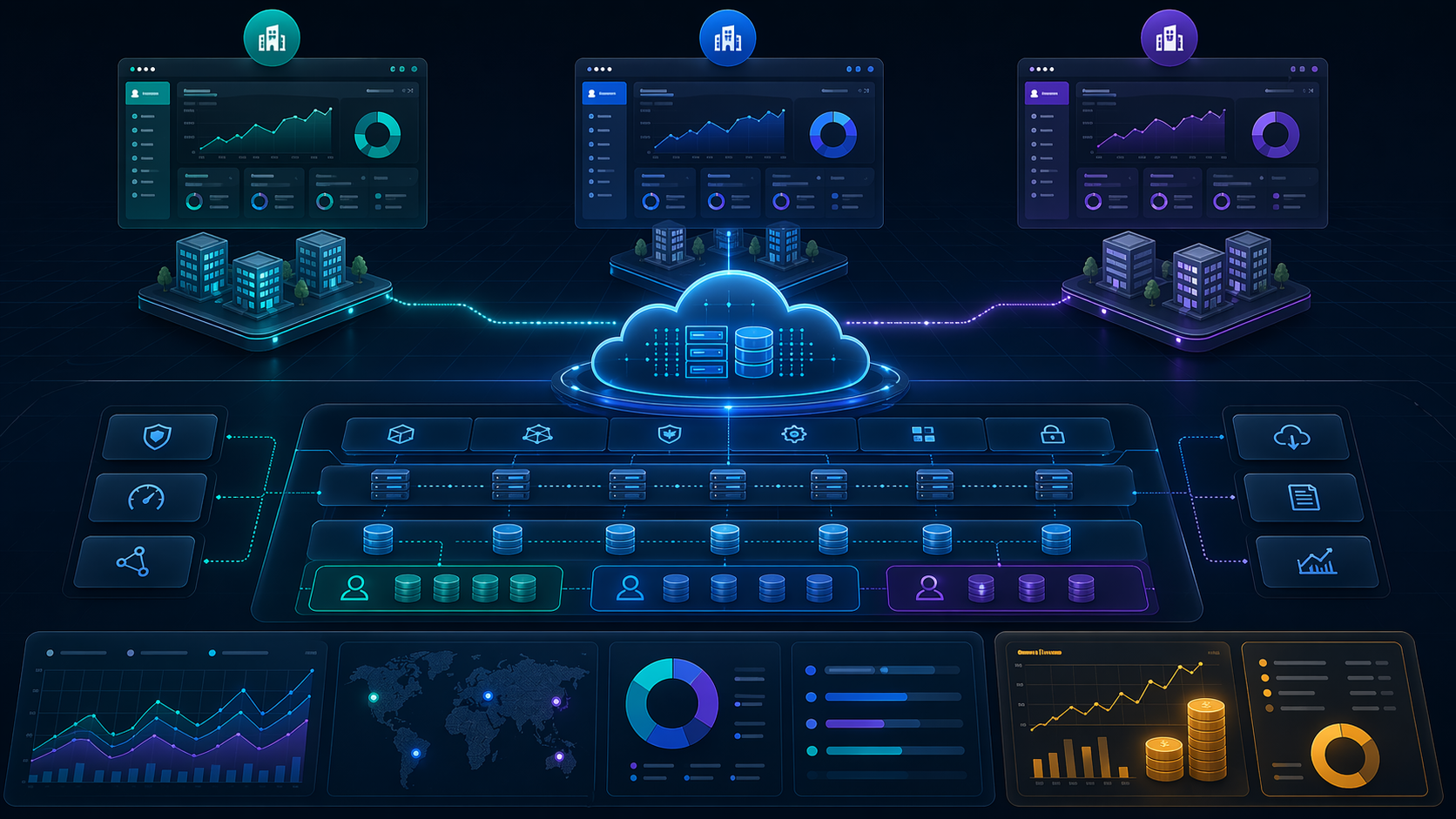 多租户 SaaS 平台架构开发 服务视觉｜Billing、JWT、Multi-Tenant、MySQL、Nginx